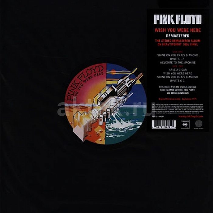 Виниловая пластинка PINK FLOYD - WISH YOU WERE HERE 180 GRAM BLACK VINYL 12" REISSUE