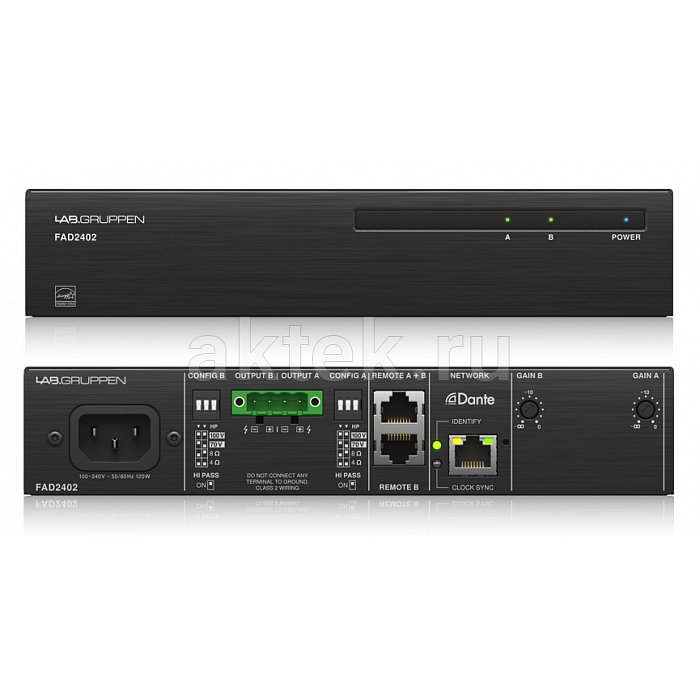 Lab.gruppen FAD2402 усилитель инсталляционный, вход только Dante
