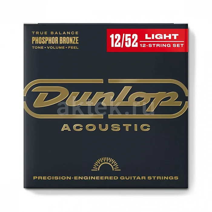 Dunlop DAP1252J Phosphor Bronze комплект струн двенадцатиструнной акустической гитары