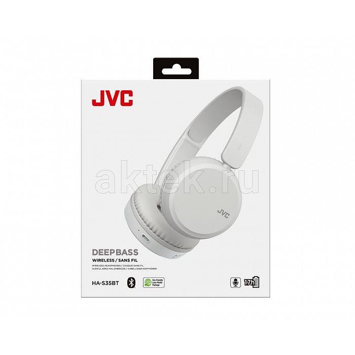 JVC HA-S35BT-W-UX беспроводные наушники, автономность 17 ч, 32 Ом 3