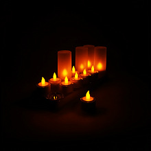 Набор чайных светодиодных свечей на аккумуляторе LED Candle 12 шт. 2