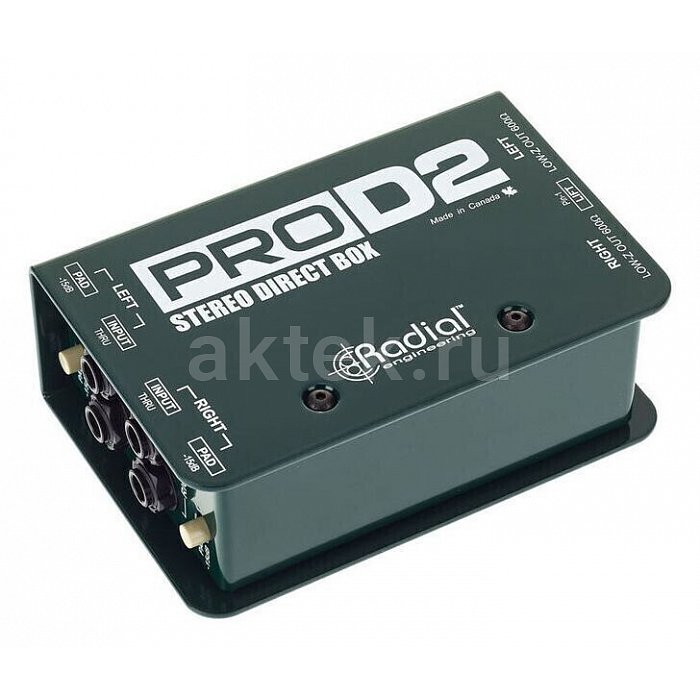 Директ-бокс Radial ProD2 2-channel Passive Instrument Direct Box 9