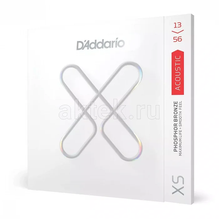 D'Addario XSAPB1356 комплект струн, калибр 13-56, обмотка из фосфорной бронзы
