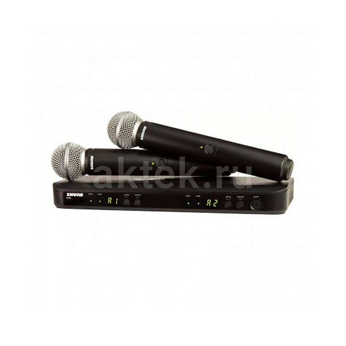 SHURE BLX288E/SM58 M17 (662-686MHz) двухканальная радиосистема с двумя ручными микрофонами