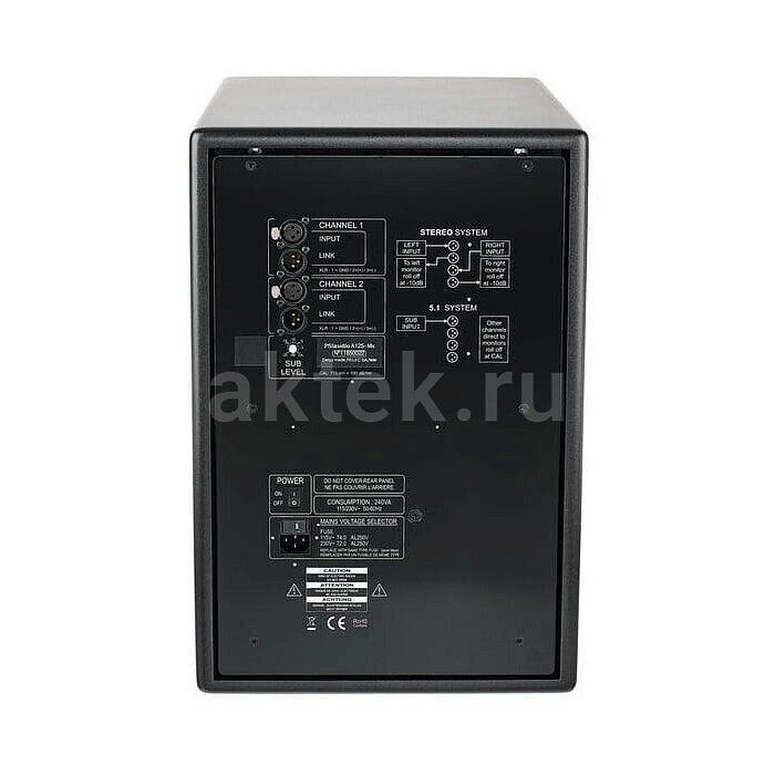Студийный сабвуфер PSI AUDIO A125-M SUB Metal Black 6