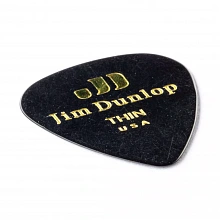 Dunlop 483P03TH Celluloid Black Thin 12Pack медиаторы, целлулоид, 12 шт 2