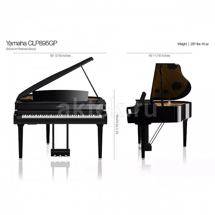 Yamaha CLP-895GP цифровой мини-рояль, 256 голосов, GrandTouch, трёхполосная акустика 7