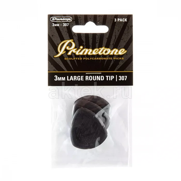 Dunlop 477P307 Primetone Classic Large Round медиаторы, 3 мм 4