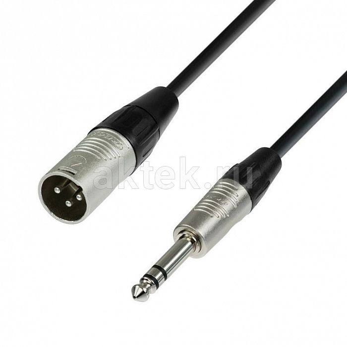 Adam Hall K4 BMV 0060 кабель XLR-M–TRS6.3-stereo 0.6м