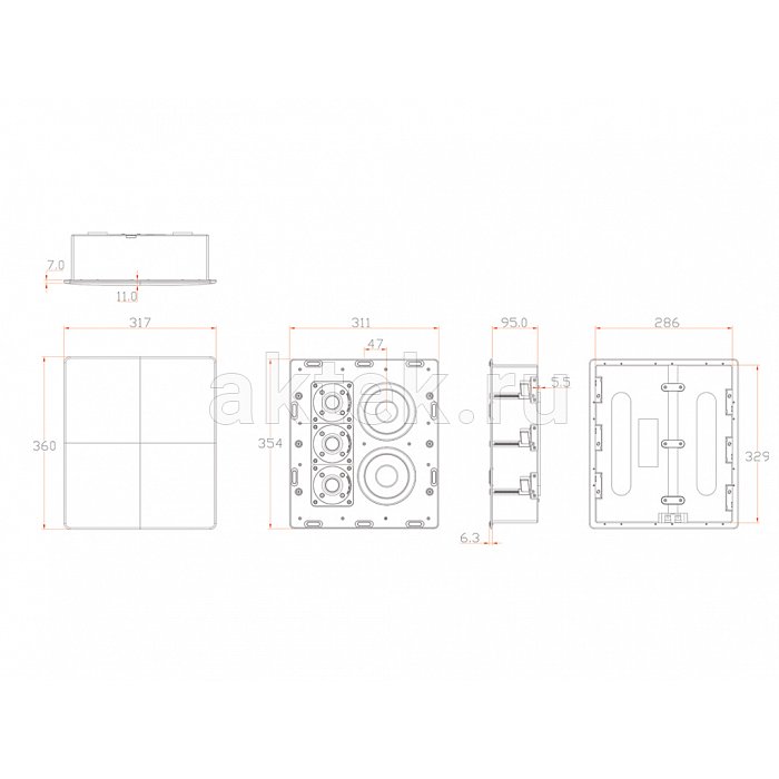 M&K Sound IW150II White пассивная встраиваемая АС 2×5,25″/25–400Вт 3