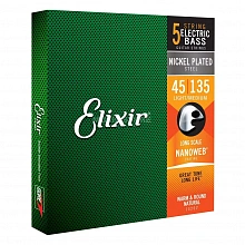 Elixir 14207 NanoWeb комплект струн, 5 струн, калибр 45-135 2 Elixir 14207 NanoWeb комплект струн, 5 струн, калибр 45-135 2