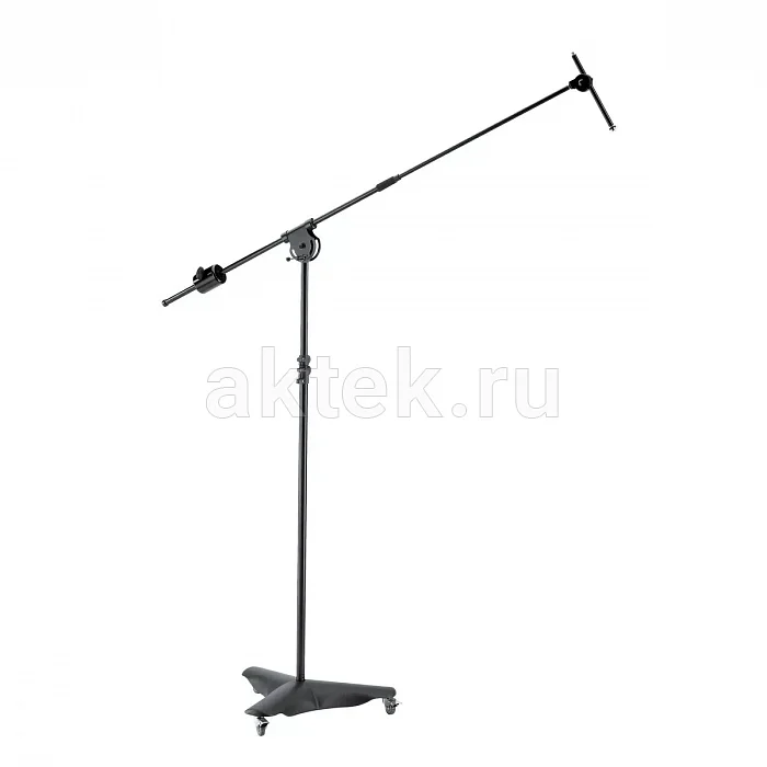 K&M 21430-500-55 оверхедная микрофонная стойка-журавль на колёсах, 1340–2210 мм