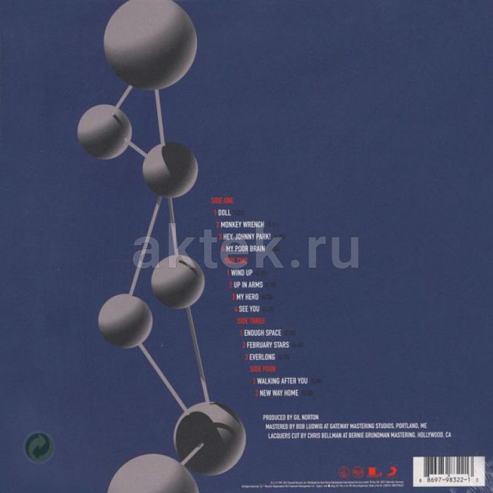 Виниловая пластинка FOO FIGHTERS - THE COLOUR AND THE SHAPE 180 GRAM BLACK VINYL 12" 2