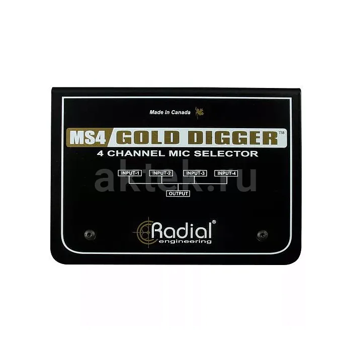 Radial Gold Digger MS4 микрофонный селектор, 4 входа, 1 выход 5