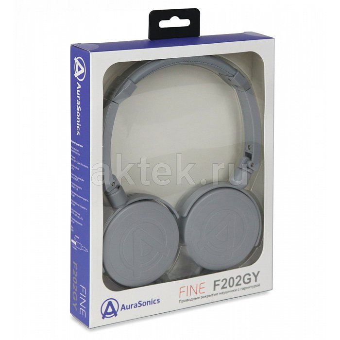 AuraSonics FINE F202GY наушники проводные, складные 3