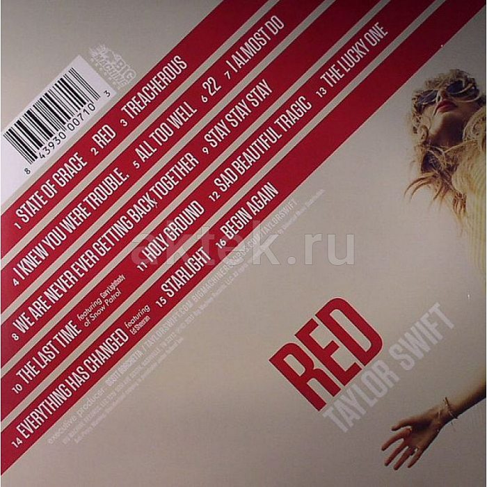 Виниловая пластинка TAYLOR SWIFT - RED 180 GRAM BLACK VINYL 12" 2