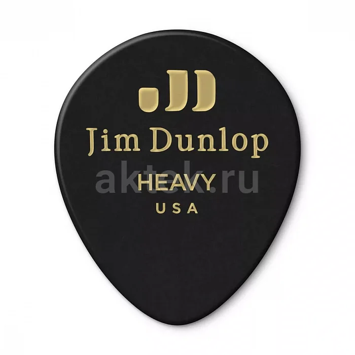 Dunlop 485003 Celluloid Black Teardrop Display набор медиаторов, целлулоид 4