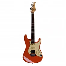 Mooer GTRS P800 электрогитара, красный, HSS, корпус из ольхи