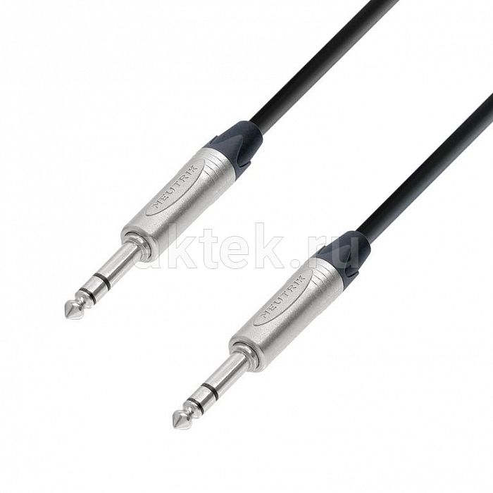 Adam Hall K5 BVV 0150 Black кабель TRS6.3-stereo–TRS6.3-stereo 1.5м
