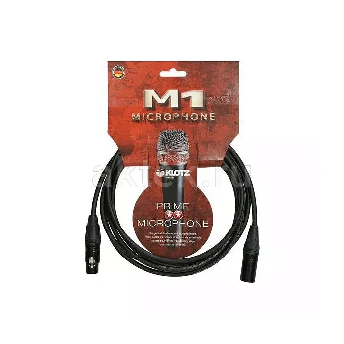Klotz M1FM1N2000 M1 микрофонный кабель XLR, 20 м, спиральный экран