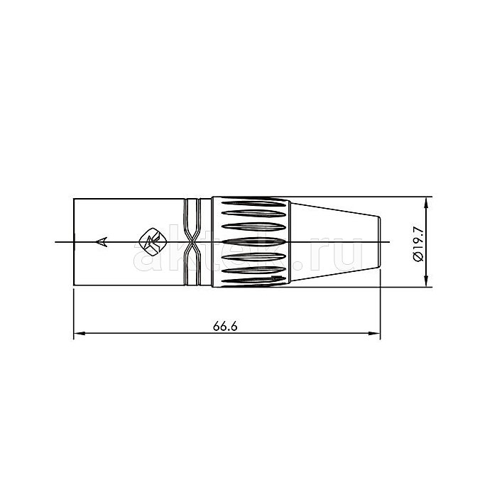 ROXTONE RX3MP-NT/50 разъём XLR, серебристый, штекер 4