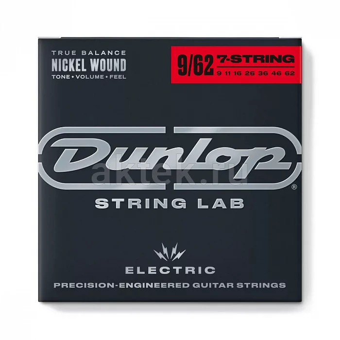 Dunlop DEN0962-7 Electric Guitar комплект струн семиструнной электрогитары, 9–62