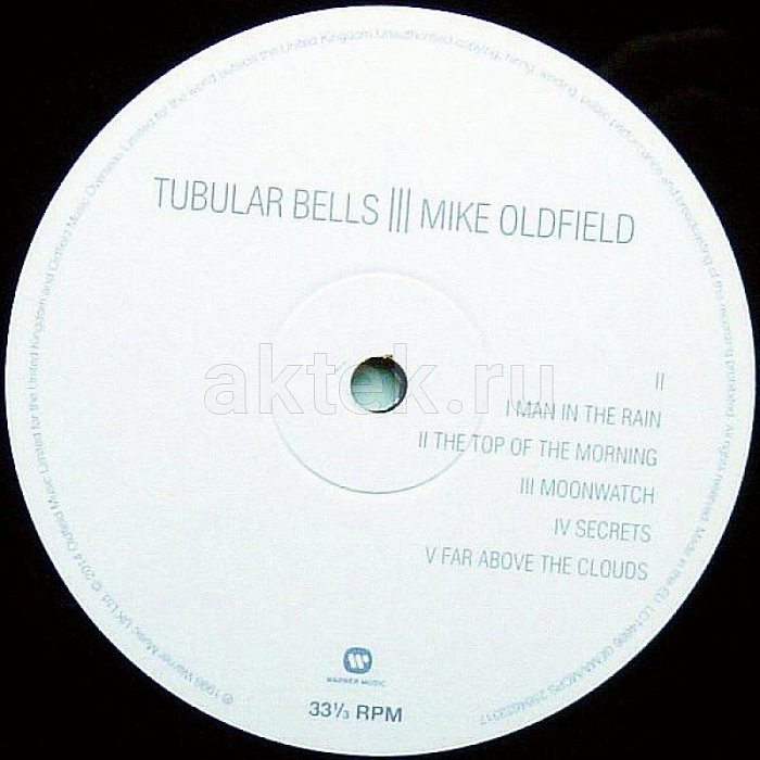 Виниловая пластинка MIKE OLDFIELD - TUBULAR BELLS III 180 GRAM BLACK VINYL 12" 4