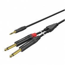 ROXTONE PACC280/1 аудиокабель Jack 3,5–Jack 6,3, 1 м, 2×0,22 мм² 2