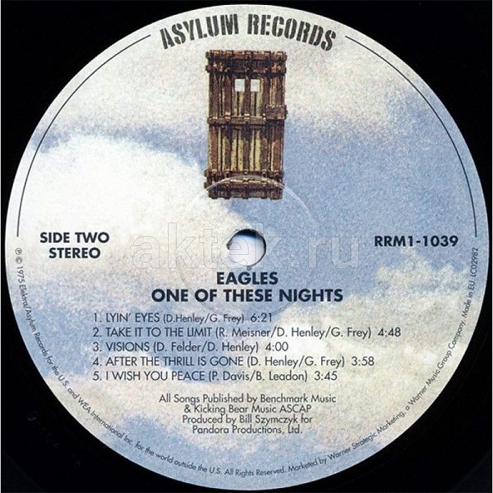 Виниловая пластинка EAGLES - ONE OF THESE NIGHTS BLACK VINYL 12" 4