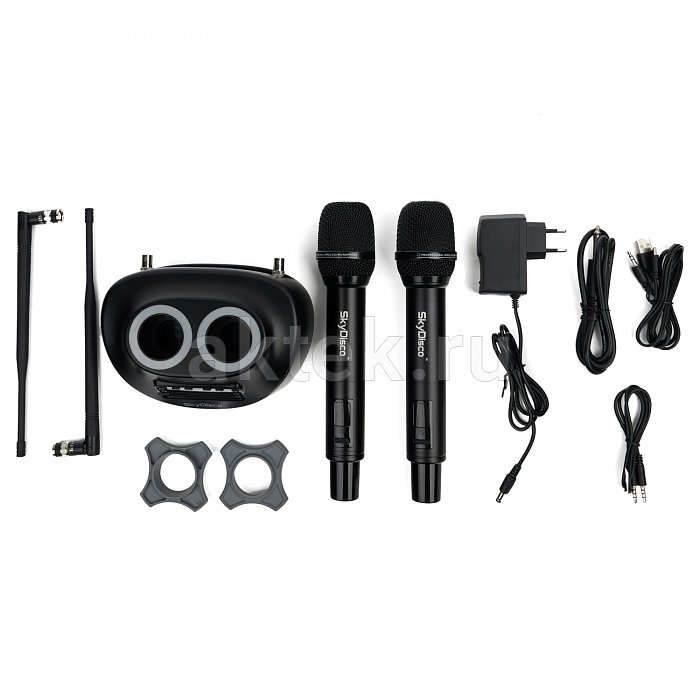 Беспроводные аккумуляторные радиомикрофоны SkyDisco MIC-WL26 черный 5