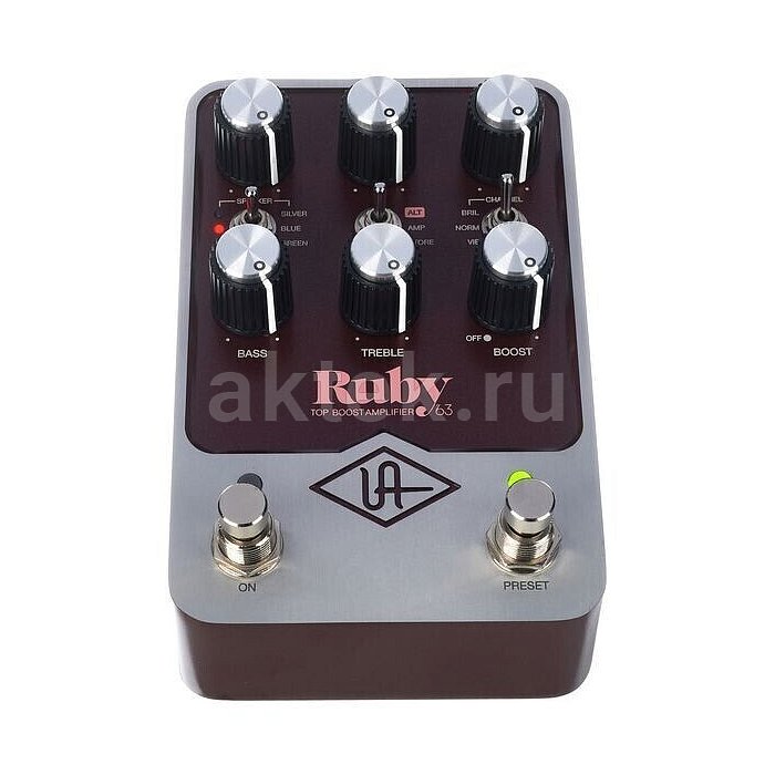 Педаль эффектов предусилителя UNIVERSAL AUDIO UAFX Ruby '63 Top Boost Amplifier 12