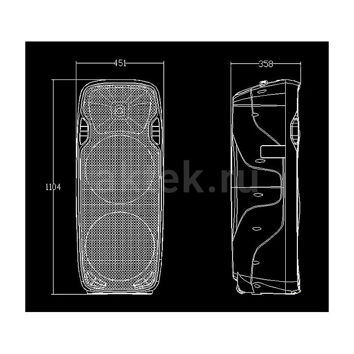ECO PRESTO-215A MP3 активная акустическая система, 400 Вт RMS 3
