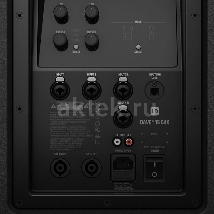 LD Systems DAVE 15 G4X активная PA-система 2.1 15дюймов/1030Вт 8