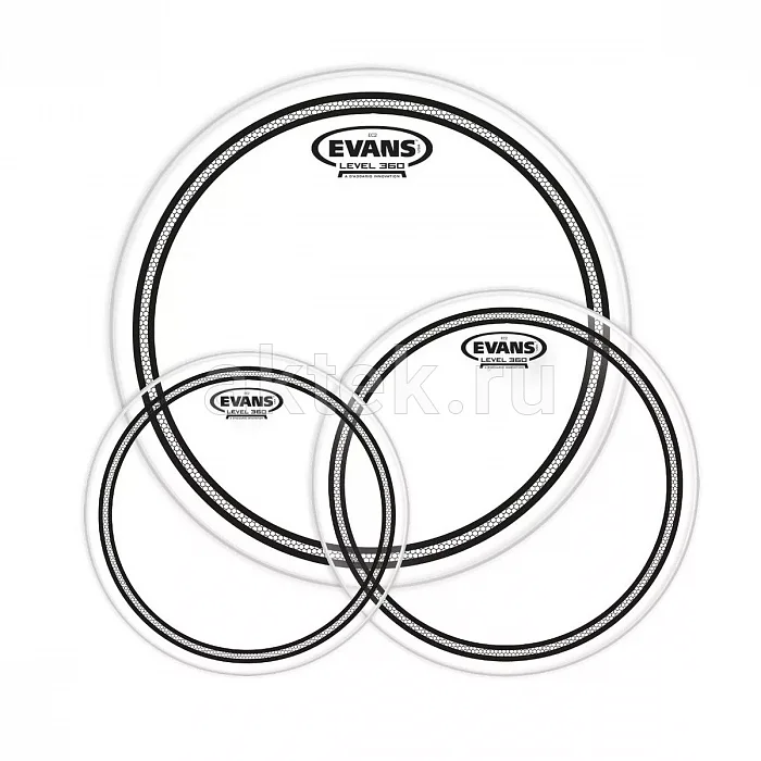 Evans ETP-EC2SCLR-R комплект двухслойных пластиков томов, 10″/12″/16″