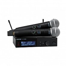 Shure SLXD24D+E/58 двухканальная цифровая радиосистема, два SM58, 470–606 МГц