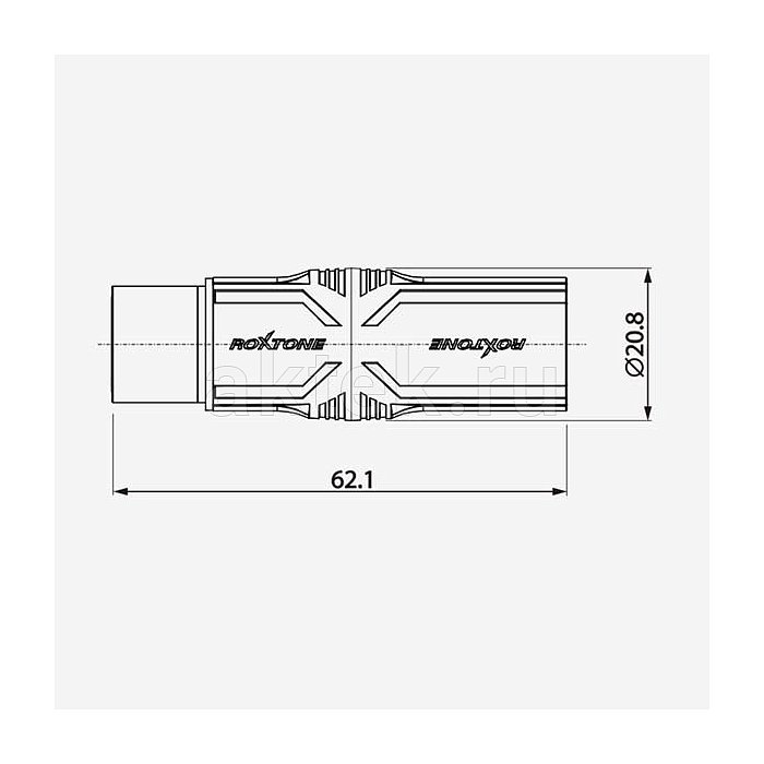 ROXTONE RA5XM3XF аудиопереходник XLR5 папа–XLR3 мама 4
