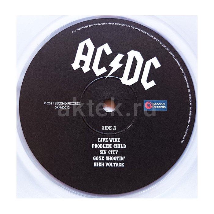 Виниловая пластинка AC/DC - LIVE AT PARADISE THEATER, BOSTON MA 180 GRAM CLEAR VINYL 12" 3