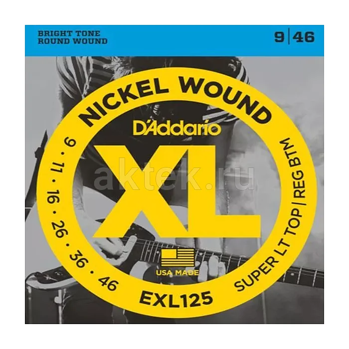 D'Addario EXL125 комплект струн электрогитары, 9–46