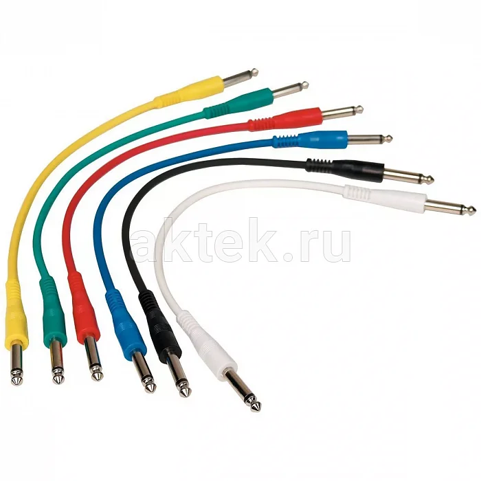 Rockcable RCL30030 D5 комплект 6 патч-кабелей Jack–Jack, 30 см 2