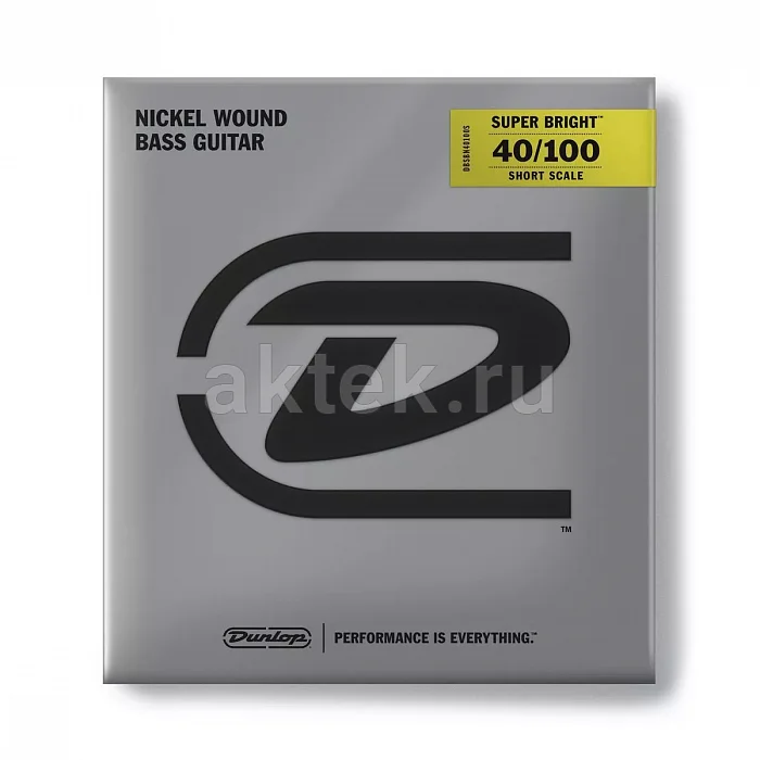 Dunlop DBSBN40100S Super Bright Nickel комплект струн, калибр 40-100