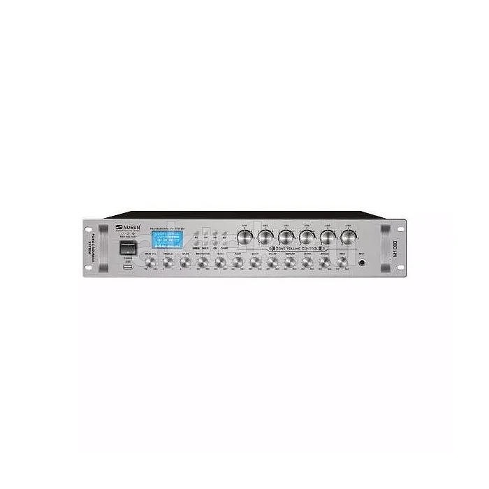 Nusun M-1080 трансляционный микшер-усилитель, 80 Вт, 6 зон, 70/100 В