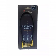 BlackSmith Patch Cable Gold Flat 0.98ft GSFPC-30, угловой Jack, позолота