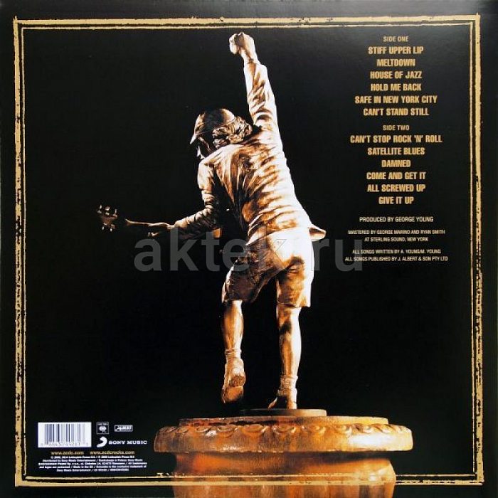 Виниловая пластинка AC/DC - STIFF UPPER LIP 180 GRAM BLACK VINYL 12" 2