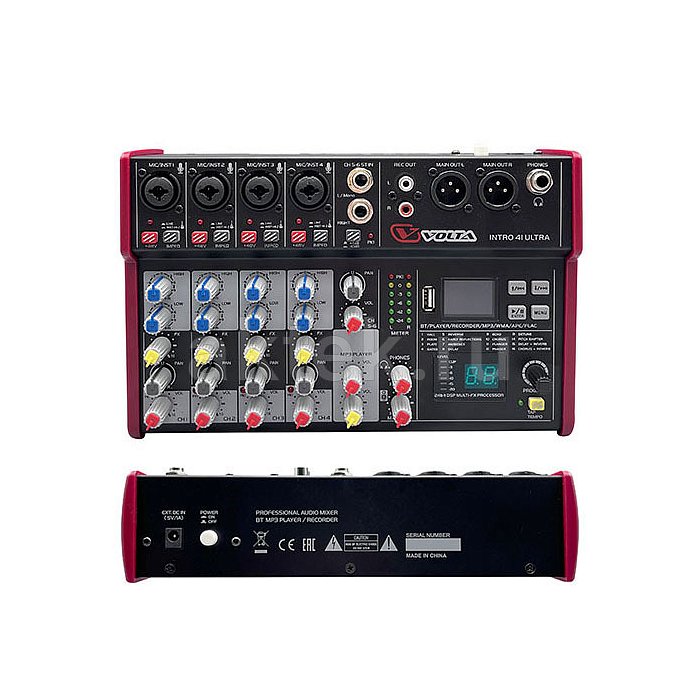 VOLTA INTRO 41 ULTRA аналоговый микшерный пульт, рэковый монтаж, Bluetooth