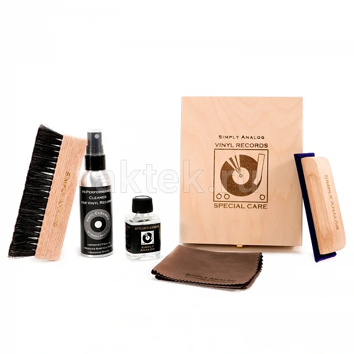 Набор для очистки виниловых пластинок Simply Analog Deluxe Wood Edition