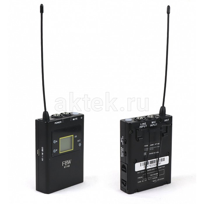 FBW KT-60 портативный передатчик, 564-589МГц, 50 Гц-13 кГц, 5/10мВт 3