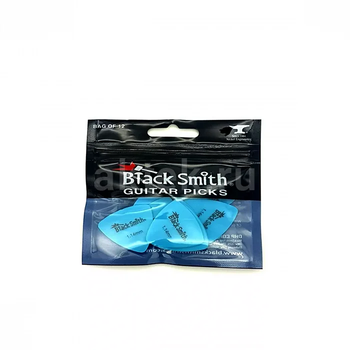 BlackSmith Triangle TAP114SB-H Heavy 1.14mm Sky Blue гитарные медиаторы, delrin