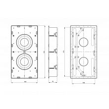 M&K Sound IW28S White встраиваемый пассивный сабвуфер 2×8″/500Вт 2