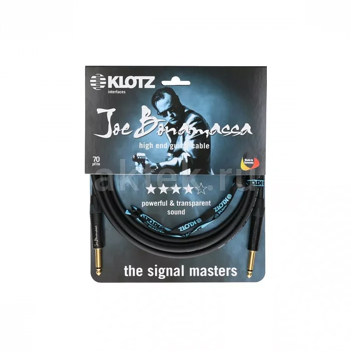 Klotz JBNPP045 Joe Bonamassa гитарный кабель Neutrik Jack, 4,5 м