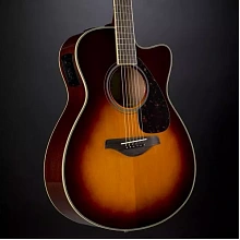Yamaha FSX820C BS электроакустическая гитара, верхняя дека из массива ели 2